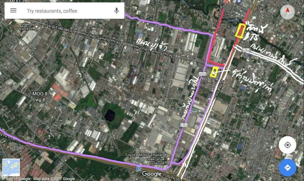 รูป ขายที่ดิน 1703 ตรว. ใกล้ BTS สำโรงเทพารักษ์ ที่ดินติดถนนปู่เจ้าสมิงพราย - รูปที่ 1/5