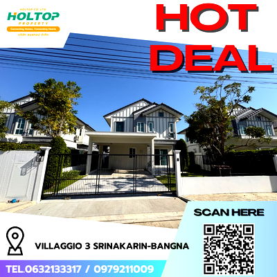 บ้านเดี่ยวให้เช่า : #R8433 🎉 241268 ให้เช่าบ้าน Villaggio 3 Srinakarin-Bangna