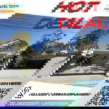 #R8433 🎉 241268 House for Rent: Villaggio 3 Srinakarin-Bangna