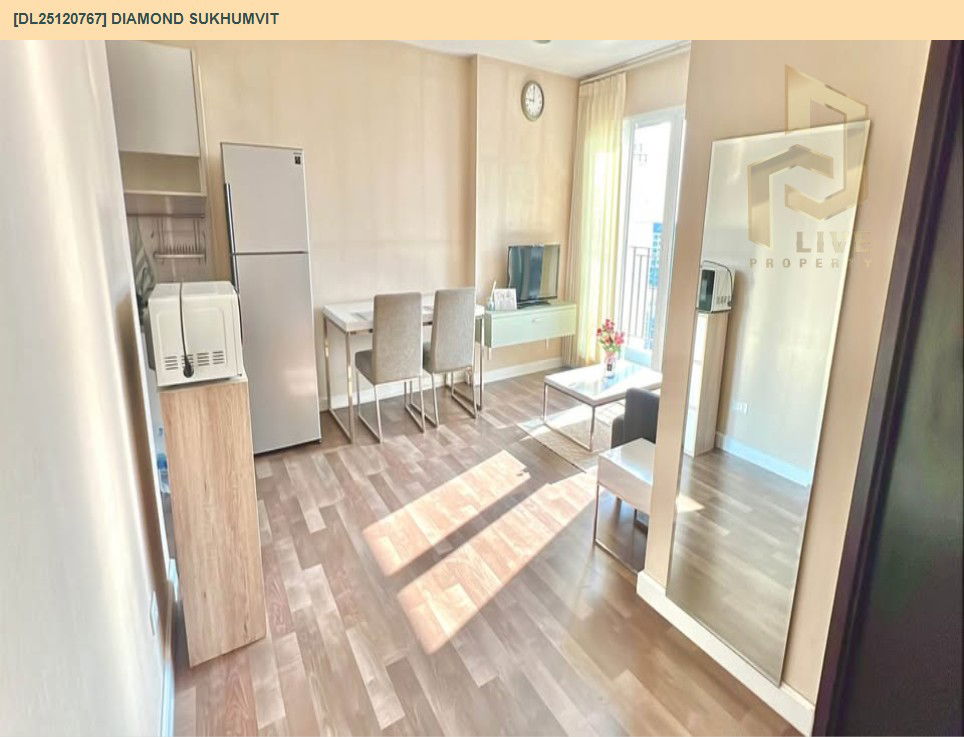 รูป DL25120767 ให้เช่าคอนโด ไดมอนด์ สุขุมวิท (Diamond Sukhumvit) ใกล้ BTS อ่อนนุช พร้อมเข้าอยู่ โทรด่วน 0638692663 LineID @257sxzzu - รูปที่ 5/10