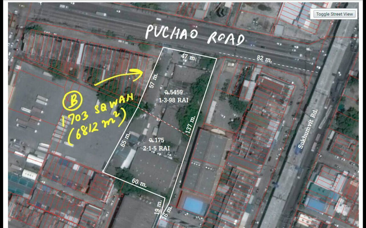 รูป ขายที่ดิน 1703 ตรว. ใกล้ BTS สำโรงเทพารักษ์ ที่ดินติดถนนปู่เจ้าสมิงพราย - รูปที่ 4/5