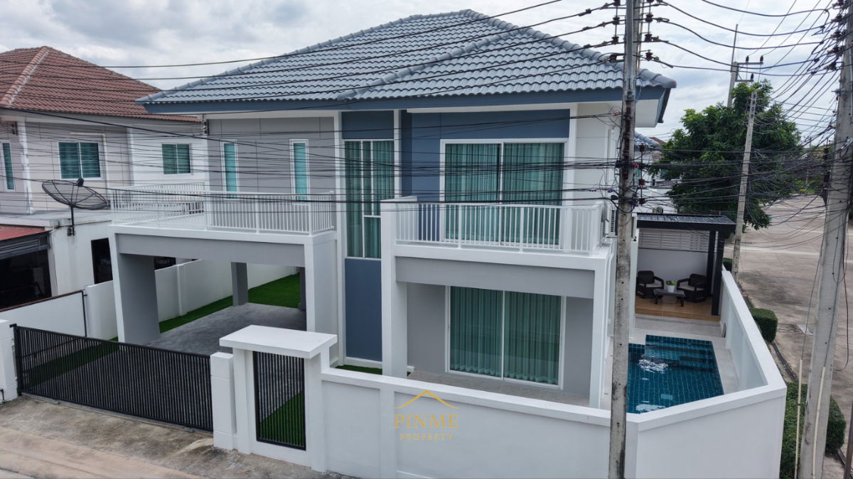 รูป ขายบ้านเดี่ยวพูลวิลล่าหรู แปลงมุม ใกล้หาดจอมเทียน - รูปที่ 2/15