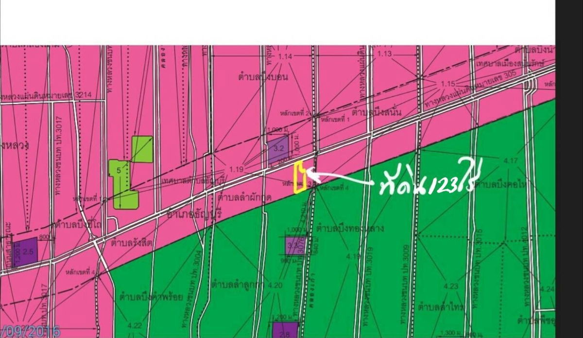 รูป ขายที่ดินถมแล้ว 123 ไร่ๆละ 4 ล้าน ถนนรังสิต-นครนายก คลอง 8 ขาเข้า ติดโครงการทรัพย์ธานี 3 - รูปที่ 4/4