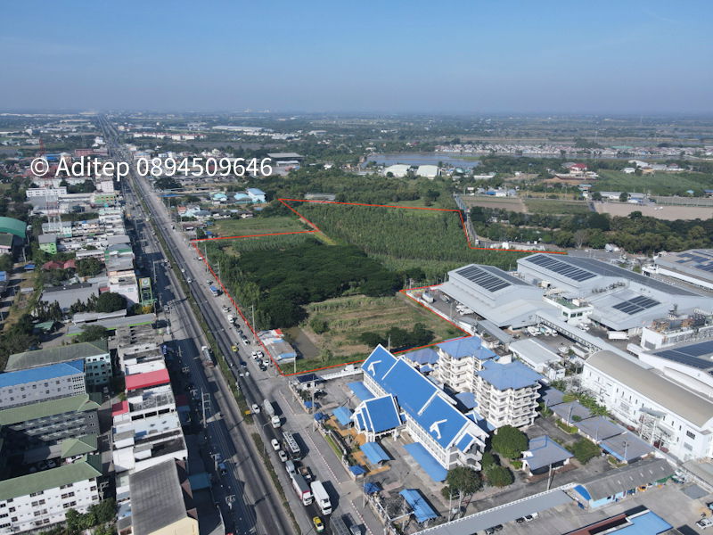 รูป ขายที่ดินลาดหลุมแก้ว 30 ไร่ ติดถนน 346 ปทุมธานี-บางเลน ติดสํานักอัยการลาดหลุมแก้ว บริษัท ซีพีแรม สำนักงานใหญ่ เหมาะสร้างโรงงาน/หมู่บ้าน - รูปที่ 9/18