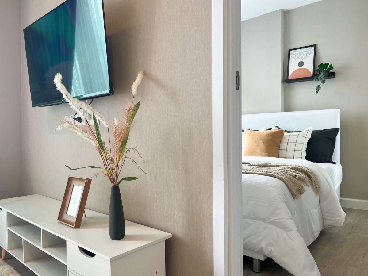 รูป Y157 ให้เช่าคอนโด Metro Luxe Riverfront Rattanathibet (เมโทร ลักซ์ ริเวอร์ฟรอนท์ รัตนาธิเบศร์)เฟอร์นิเจอร์ครบ ฟรีค่าส่วนกลาง ฟรีที่จอดรถ🚗 - รูปที่ 4/16