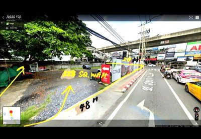 ขายที่ดิน : ขายที่ดิน 228 ตรว.ๆละ 1.2 ล้าน ติดถนนใหญ่สุขุมวิทหัวมุม ซอย 62