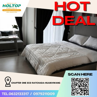 รูปภาพ #Z3851💥 241268 🔥 Condo for Rent: Chapter One Eco Ratchada-HuaiKhwang