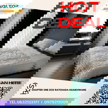 #Z3851💥 241268 🔥 Condo for Rent: Chapter One Eco Ratchada-HuaiKhwang