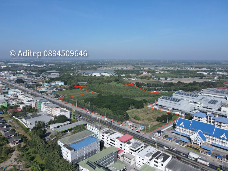รูป ขายที่ดินลาดหลุมแก้ว 30 ไร่ ติดถนน 346 ปทุมธานี-บางเลน ติดสํานักอัยการลาดหลุมแก้ว บริษัท ซีพีแรม สำนักงานใหญ่ เหมาะสร้างโรงงาน/หมู่บ้าน - รูปที่ 8/18