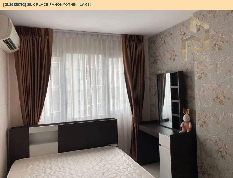 รูป DL25120792 ให้เช่าคอนโด ซิลค์ เพลส พหลโยธิน - หลักสี่ (Silk Place Pahonyothin - Laksi) ใกล้ BTS วัดพระศรีมหาธาตุ พร้อมเข้าอยู่ โทรด่วน 0653619502 LineID @534wlwof - รูปที่ 3/10
