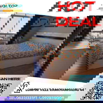 #R8442 🎉 241268 ให้เช่าคอนโด Lumpini Ville Ramkhamhaeng 44 