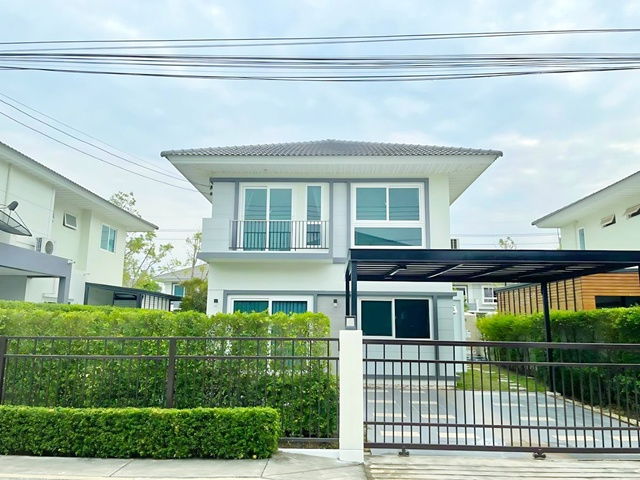 รูป วิวสวนหลังบ้าน 4นอน วงแหวน-ลำลูกกา คลอง 6 ตลาดพึ่งสุข 1.6 กม.โลตัส บึงคำพร้อย 1.5 กม. เช่าบ้านเดี่ยว 2 ชั้น 3 น้ำ - รูปที่ 2/8