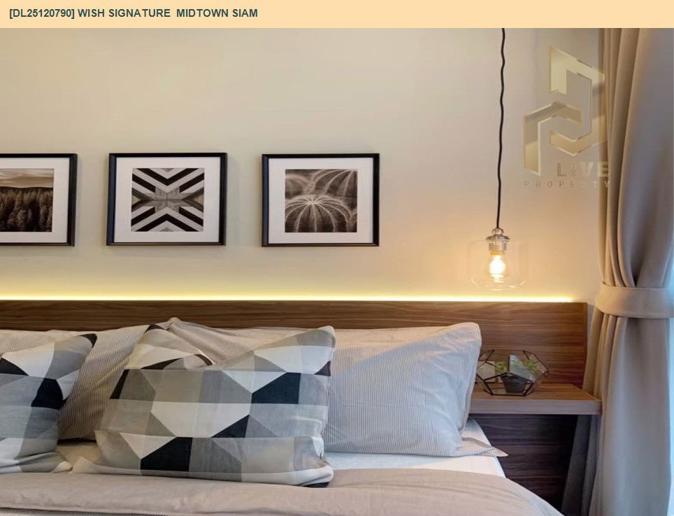 รูป DL25120790 ให้เช่าคอนโด วิช ซิกเนเจอร์ มิดทาวน์ สยาม (Wish Signature  Midtown Siam) ใกล้ BTS ราชเทวี พร้อมเข้าอยู่ โทรด่วน 0656133286 LineID @897iyzll - รูปที่ 4/6