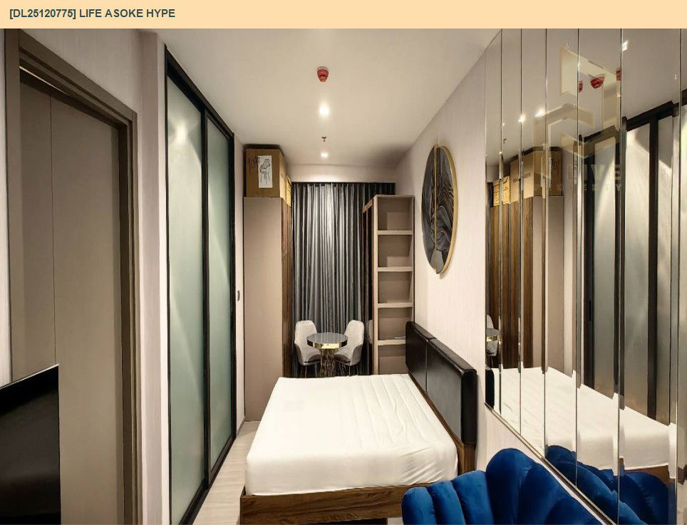 รูป DL25120775 ให้เช่าคอนโด ไลฟ์ อโศก ไฮป์ (Life Asoke Hype) ใกล้ MRT พระราม 9 พร้อมเข้าอยู่ โทรด่วน 0653619502 LineID @534wlwof - รูปที่ 3/10