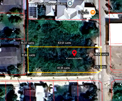 Land for sale Sukhumvit Road : Land for sale at On Nut 66, Soi 19-2, south-facing, prime location. Land size: 176 square wah. Ideal for building a house.