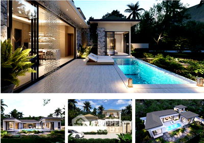 บ้านเดี่ยว เกาะสมุย สุราษฎร์ธานี : วิลล่า 3-ห้องนอน ใน มะเร็ต (ID 2501986)