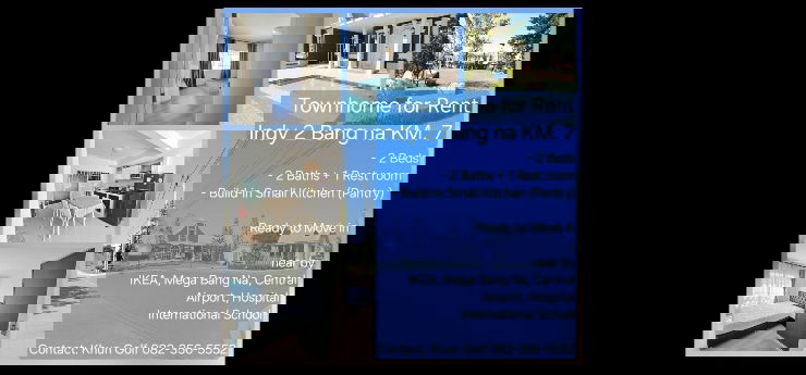 รูป Townhome for rent... indy 2 near Megabangna KM7 18,500 THB / ready to move in - รูปที่ 1/11