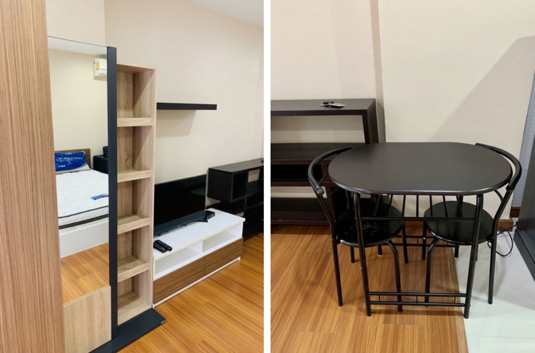 รูป Call : 091-545-5346 คอนโด แอร์ลิงค์ เรสซิเดนซ์ ใกล้ Airport Link ลาดกระบัง 29 ตารางเมตร ชั้น2 อาคาร 2 หน้าโครงการ ตกแต่งครบ (ขายพร้อมผู้เช่า) - รูปที่ 4/11