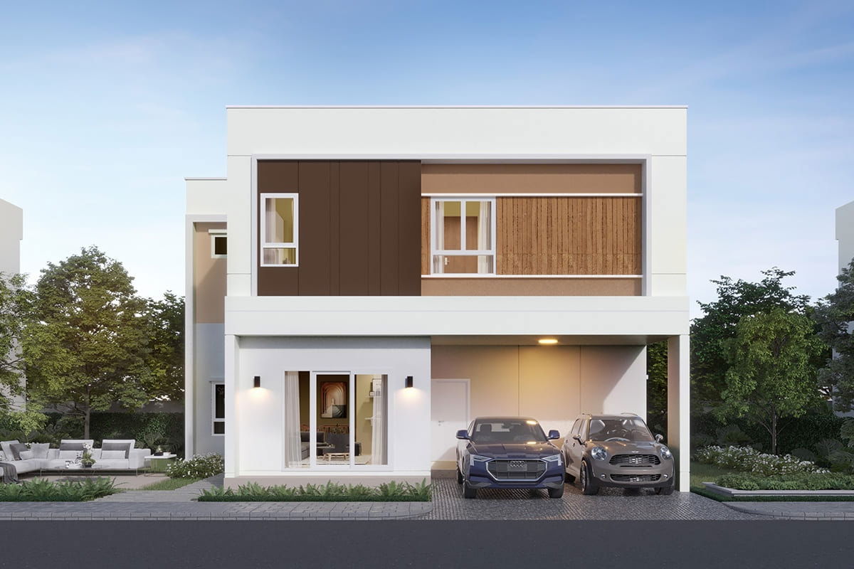 รูป ขายบ้านมือ 1 จากโครงการ MODEN บางนา – เทพารักษ์  | ติดต่อฝ่ายขาย : 061-6598997- Line OA : @Newlight (มี@) - รูปที่ 6/19