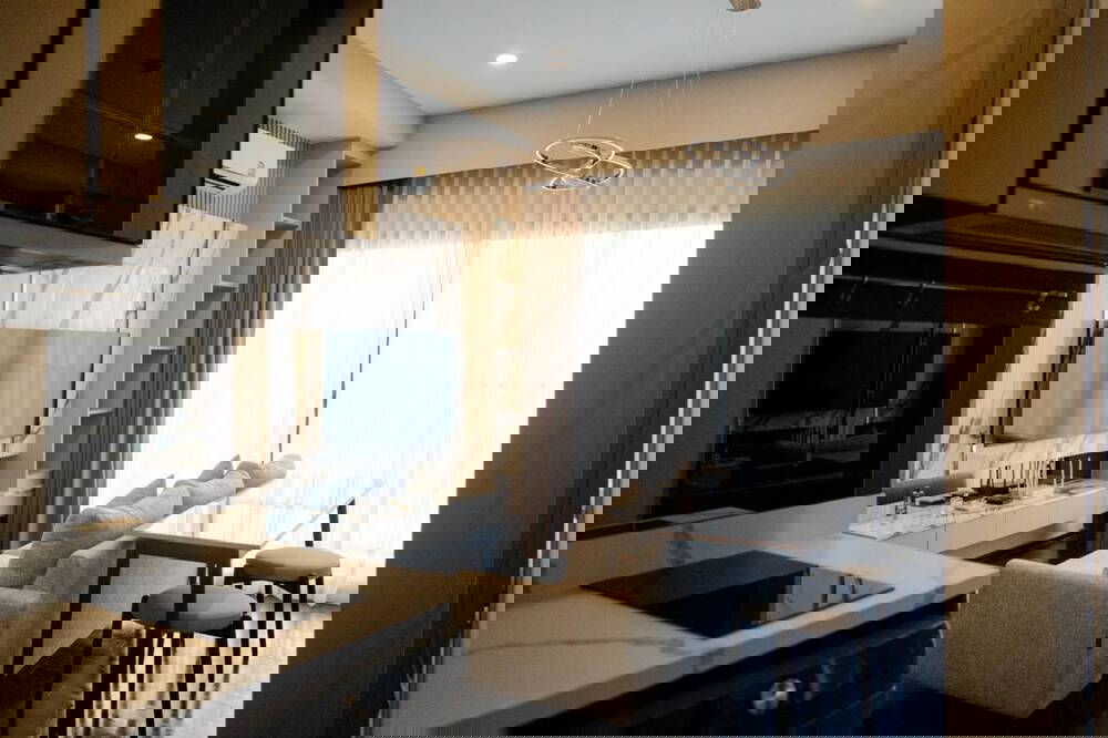 picture 🔥 For Rent ! city view/pool view, high floor 15+, Good location! Code C20230600156..Park Origin Thonglor, 2 bed, 1 bath, furnished, ready to move in - 3/9