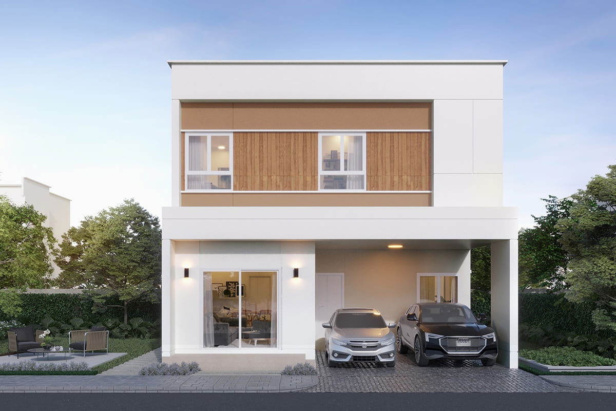 รูป ขายบ้านมือ 1 จากโครงการ MODEN บางนา – เทพารักษ์  | ติดต่อฝ่ายขาย : 061-6598997- Line OA : @Newlight (มี@) - รูปที่ 7/19