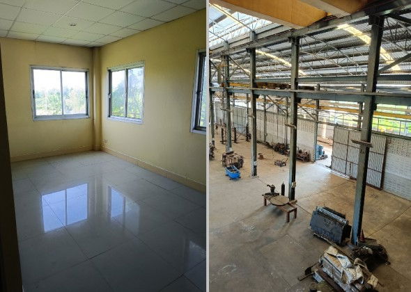 รูป  ให้เช่าโกดัง มีเครนพร้อมออฟฟิศ 4 ชั้น / ทำเล คลอง 6 ธัญบุรี / ถนนเลียบคลองหก / ใกล้ราชมงคลธัญบุรี /รถใหญ่ เทรลเลอร์ เข้าออกสะดวก - รูปที่ 12/12