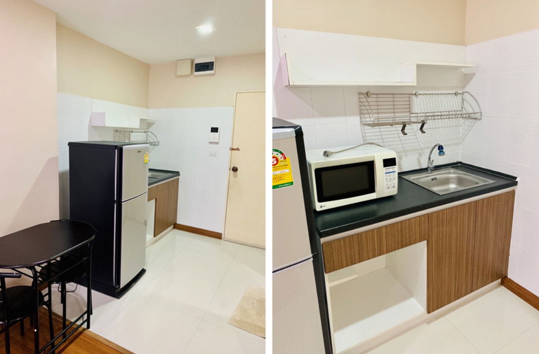 รูป Call : 091-545-5346 คอนโด แอร์ลิงค์ เรสซิเดนซ์ ใกล้ Airport Link ลาดกระบัง 29 ตารางเมตร ชั้น2 อาคาร 2 หน้าโครงการ ตกแต่งครบ (ขายพร้อมผู้เช่า) - รูปที่ 5/11