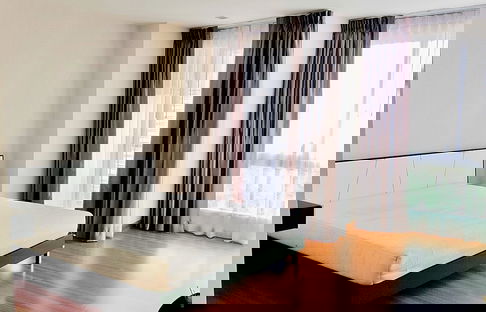 Call : 091-545-5346 Condo Airlink Residence ใกล้ Airport Link ลาดกระบัง ห้องมุม 32 ตารางเมตร ชั้น7 อาคาร 2 ตกแต่งครบ (ขายพร้อมผู้เช่า)