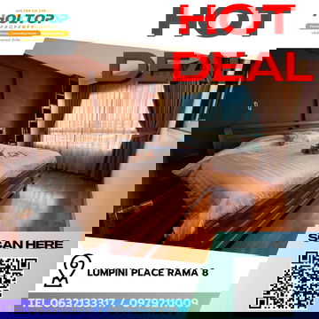 #R8452 🎉 251268 Condo for Rent: Lumpini Place Rama 8