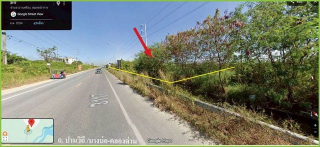 รูป ขายที่ดินติดถนน บางบ่อ-คลองด่าน 348.3 ตรว. ทำเลดี  - รูปที่ 5/10