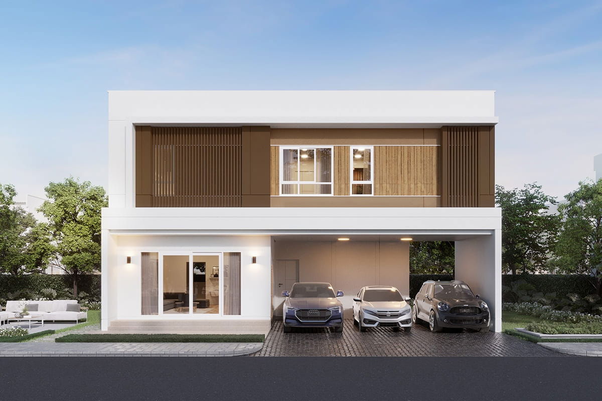 รูป ขายบ้านมือ 1 จากโครงการ MODEN บางนา – เทพารักษ์  | ติดต่อฝ่ายขาย : 061-6598997- Line OA : @Newlight (มี@) - รูปที่ 4/19