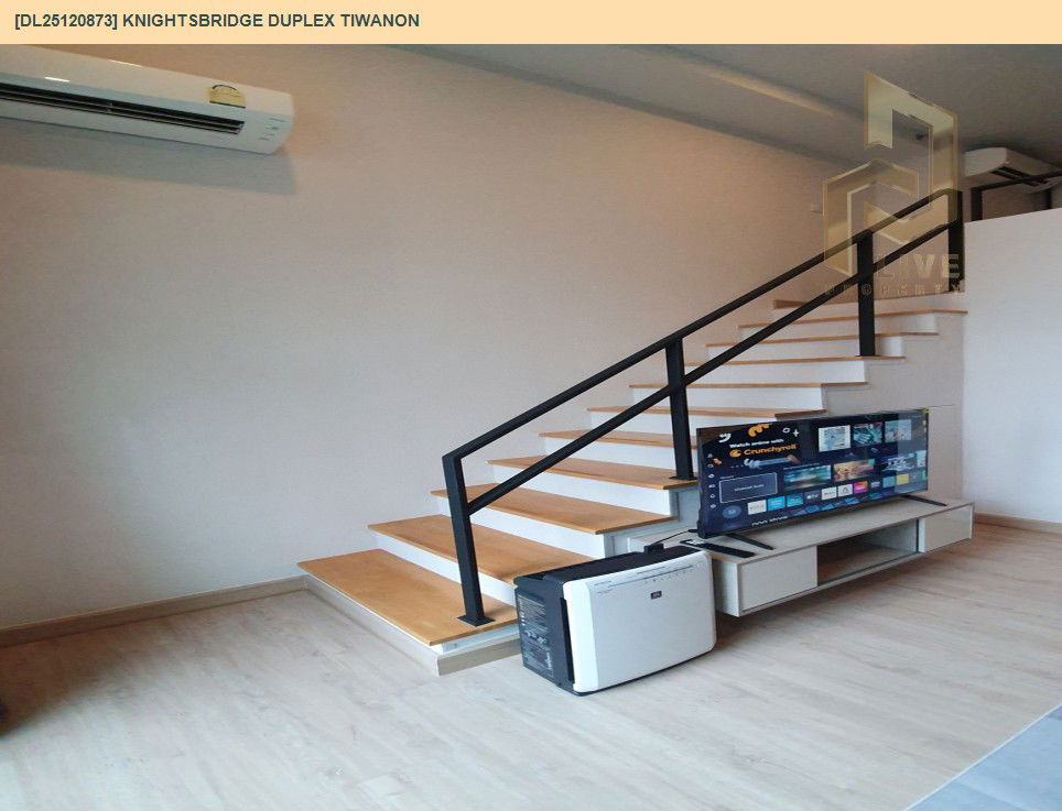 รูป DL25120873 ให้เช่าคอนโด ไนท์บริดจ์ ดูเพล็กซ์ ติวานนท์ (Knightsbridge Duplex Tiwanon) ใกล้ MRT กระทรวงสาธารณสุข พร้อมเข้าอยู่ โทรด่วน 0614453194 LineID @162cjixi - รูปที่ 4/11