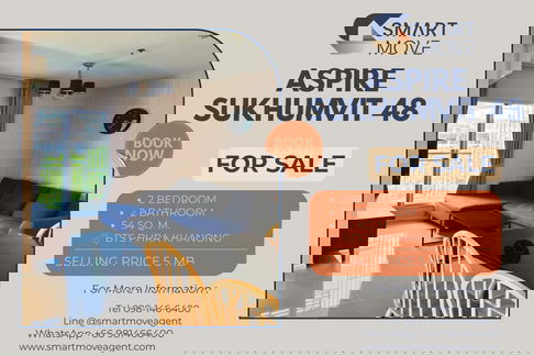 🔥 Sale with tenant !! 🔥 Code C20251200044..........Aspire Sukhumvit 48, 2 bedroom, 2 bathroom, furnished, Special Deal!!📣📣