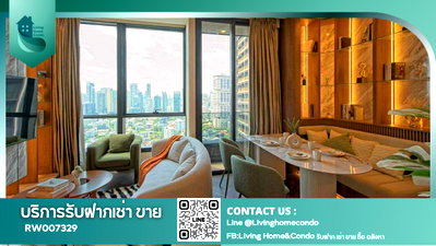 Condos for rent : ✨Beautiful room, golden location🔥Condo for rent The Esse Sukhumvit 36. Beautiful, luxurious room, 2 bed, fully furnished - RW007329