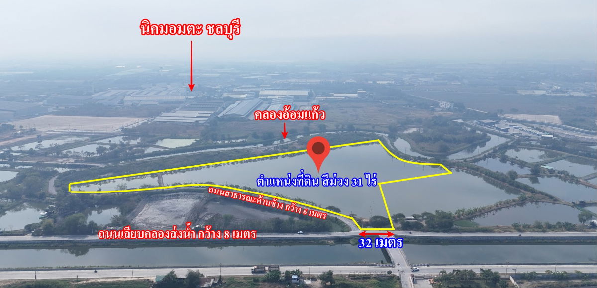 รูป ขายที่สีม่วง  31  ไร่ ใกล้ถนนเลียบมอเตอร์เวย์ สาย 7 ใกล้นิคมอมตะ ชลบุรี  ต.บางนาง อ.พานทอง จ.ชลบุรี - รูปที่ 5/9