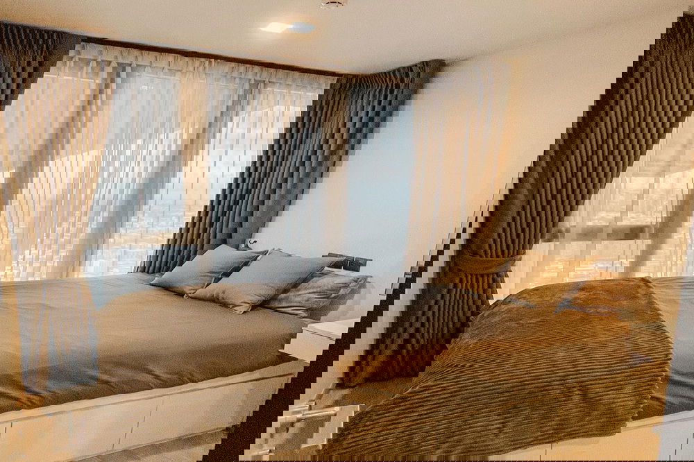 รูป ขายพร้อมผู้เช่า ! เพดานสูง, ชั้นสูง 36+, ทำเลดี, ส่วนกลางอลังการ! Code C20230900884...The Line Sukhumvit 101, 1 นอน, 1 น้ำ Duplex, แต่งครบ, ราคาพิเศษ! - รูปที่ 4/14