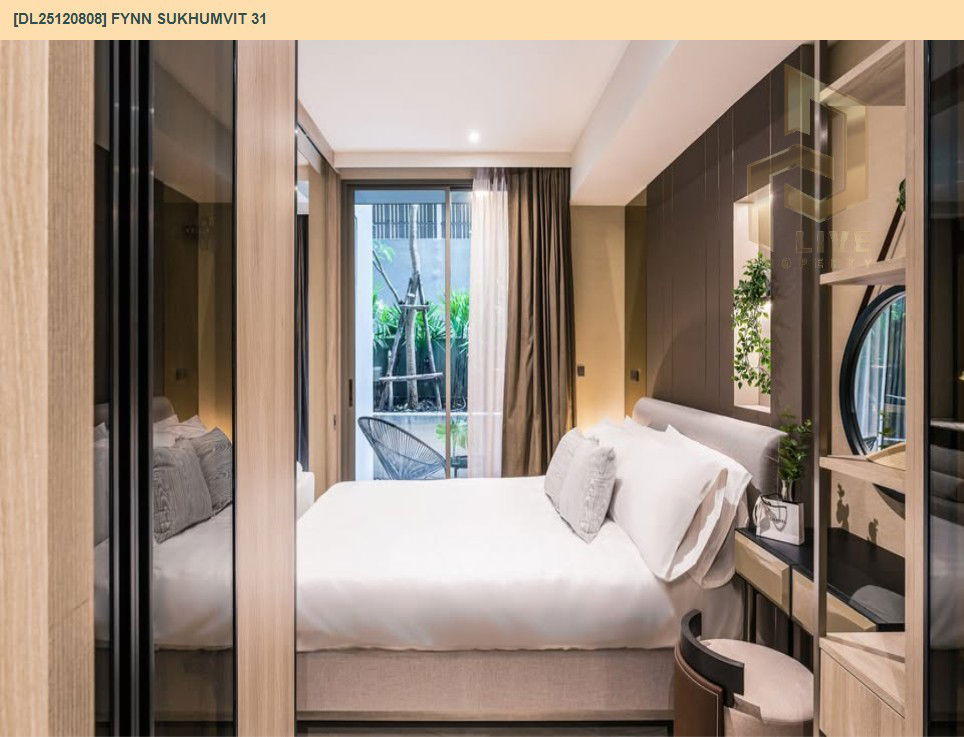 รูป DL25120808 ให้เช่าคอนโด ฟินน์ สุขุมวิท 31 (FYNN Sukhumvit 31) ใกล้ MRT สุขุมวิท พร้อมเข้าอยู่ โทรด่วน 0653619502 LineID @534wlwof - รูปที่ 2/9