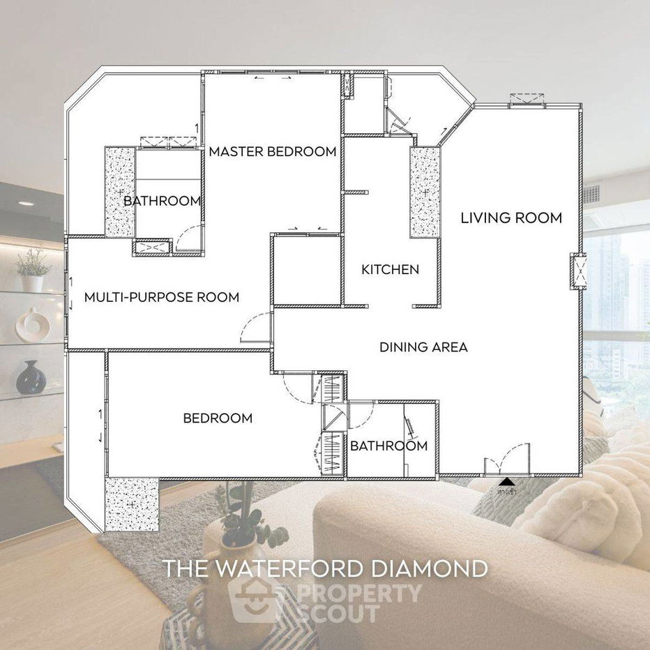 รูป คอนโด 2-ห้องนอน ที่ เดอะวอเตอร์ฟอร์ด ไดมอน ทาวเวอร์ สุขุมวิท ใกล้ BTS พร้อมพงษ์ (ID 2506937) - รูปที่ 27/27