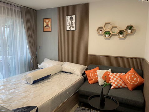 Call : 091-545-5346 Condo Kave Town Island @Bangkok University, 22.60 sq.m 1 Bedroom 5th floor, Building D, Facing North, Fully furnished