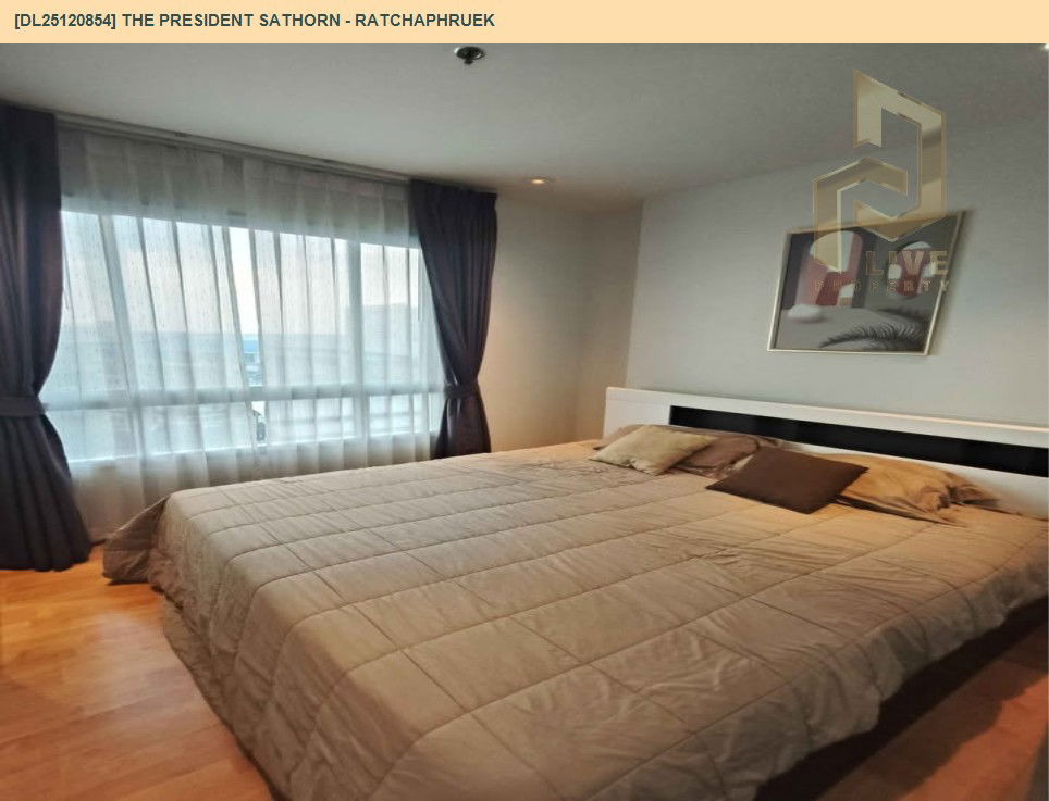 รูป DL25120854 ให้เช่าคอนโด เดอะ เพรสซิเดนท์ สาทร - ราชพฤกษ์ (The President Sathorn - Ratchaphruek) ใกล้ BTS บางหว้า พร้อมเข้าอยู่ โทรด่วน 0653619502 LineID @534wlwof - รูปที่ 3/11