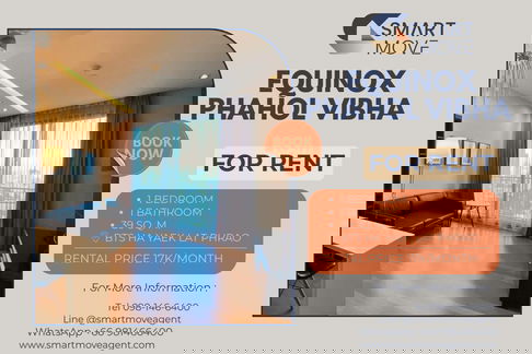 🔥 สำหรับเช่า !! วิวเมือง, ชั้นสูง 19++, ห้องมุม!! 🔥 Code C20240301075.........Equinox Phahol Vibha, 1 ห้องนอน, 1 ห้องน้ำ, แต่งครบ, พร้อมเข้าอยู่📣📣