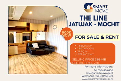 ขายคอนโด : ขาย- เช่า ! วิวสวน, ชั้นสูง 29+, ทำเลดี, ครัวปิด!! 🔥 Code C20230205010...The Line Jatujak - Mochit, 1 นอน, 1 น้ำ, แต่งครบ,  ราคาพิเศษ!!📣