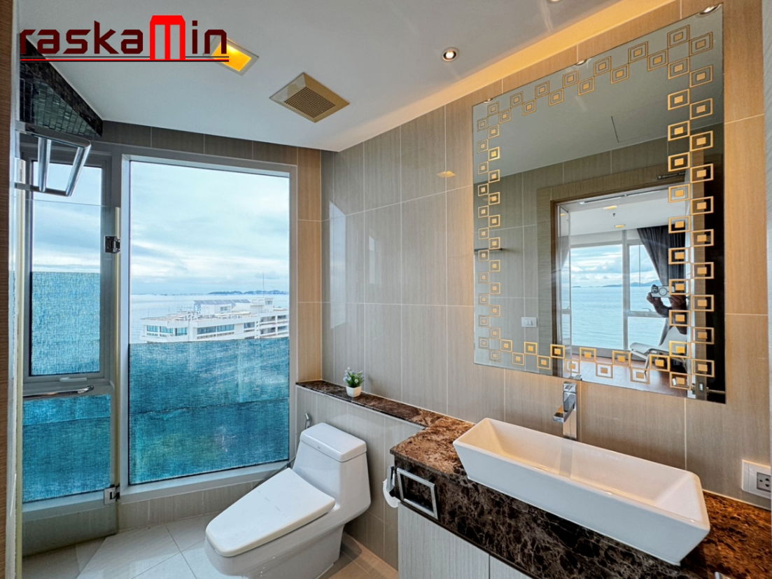 รูป FQ🗺️KT0087📲LineID @556ryccg🏄‍♂️2ห้องนอน 97ตรม ตึก A ชั้น7🏖️วิวทะเล พร้อมเฟอร์นิเจอร์🌴The Palm Wongamat Beach Pattaya - รูปที่ 7/13