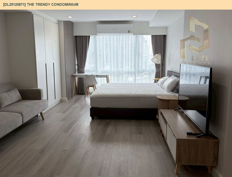 รูป DL25120871 ให้เช่าคอนโด เดอะ เทรนดี้ คอนโดมิเนียม (The Trendy Condominium) ใกล้ BTS นานา พร้อมเข้าอยู่ โทรด่วน 0653619502 LineID @534wlwof - รูปที่ 3/6