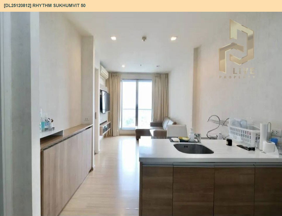 รูป DL25120812 ให้เช่าคอนโด ริทึ่ม สุขุมวิท 50 (Rhythm Sukhumvit 50) ใกล้ BTS อ่อนนุช พร้อมเข้าอยู่ โทรด่วน 0656133286 LineID @897iyzll - รูปที่ 5/10