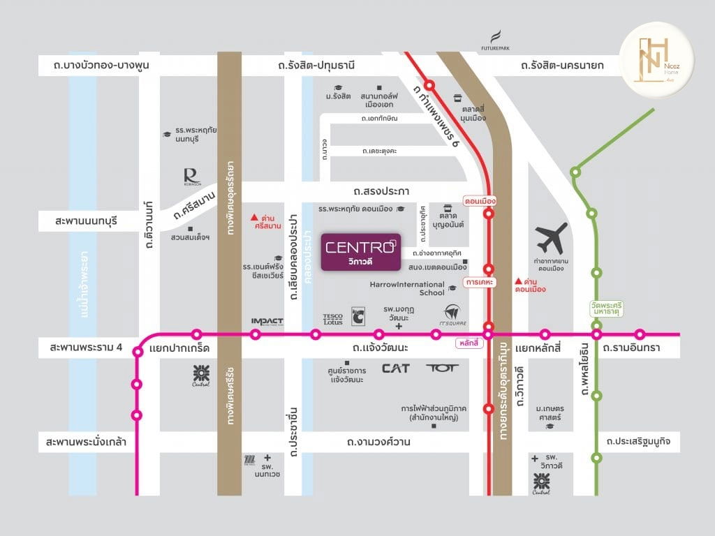 รูป ให้เช่าบ้านเดี่ยว  Centro วิภาวดี บ้านใหม่ เฟอร์ครบ  พร้อมอยู่  โซนใกล้สวน ใกล้สนามบินดอนเมือง  - รูปที่ 38/38