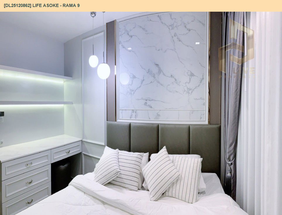 รูป DL25120862 ให้เช่าคอนโด ไลฟ์ อโศก - พระราม 9 (Life Asoke - Rama 9) ใกล้ MRT พระราม 9 พร้อมเข้าอยู่ โทรด่วน 0656133286 LineID @897iyzll - รูปที่ 3/12