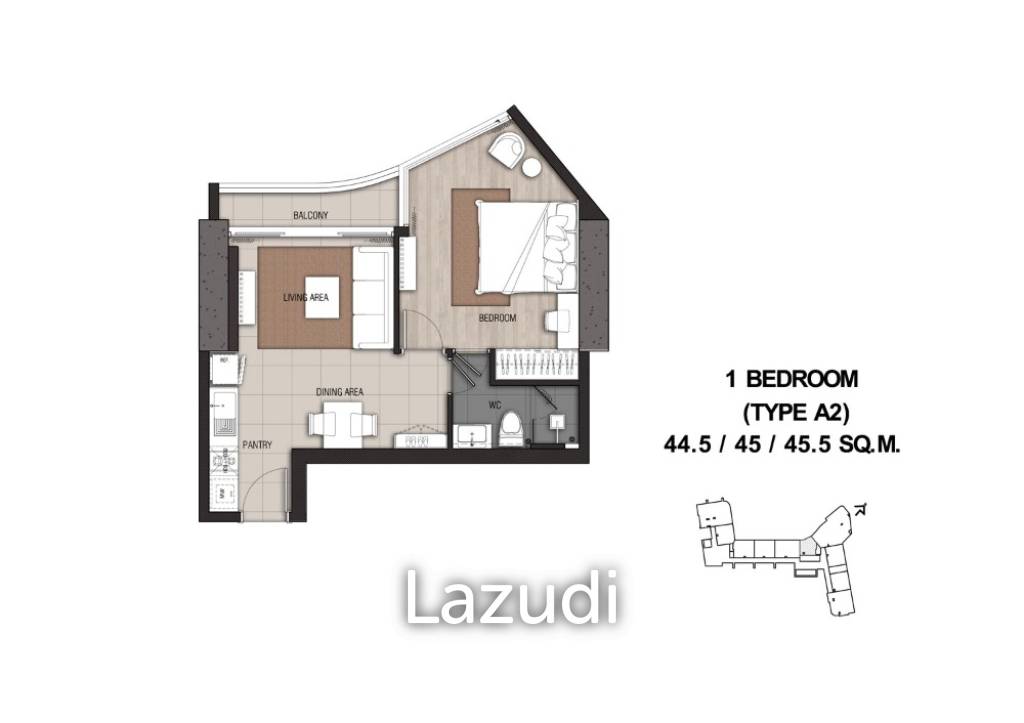 รูป 45 sqm river view condoat Menam Residences Bangkok - รูปที่ 9/9