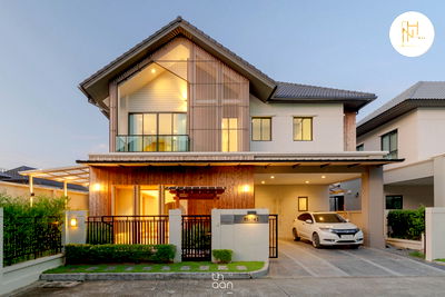 บ้านเดี่ยว บางพลี สมุทรปราการ : ขายบ้านเดี่ยว  บางกอกบูเลอวาร์ด ศรีนครินทร์-บางนา  แต่งสวย สไตล์ญี่ปุ่น หลังริม