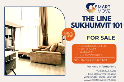 Condos for sale BTS Punnawithi : Sale with tenant ! High ceiling, high floor, great facility! Code C20230900884..The Line Sukhumvit 101, 1 bed, 1 bath Duplex ,furnished, Special Deal